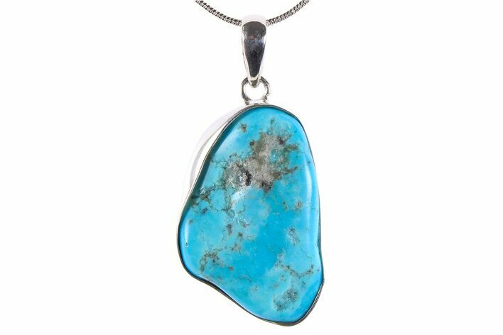 Kingman Turquoise Pendant (Necklace) - Sterling Silver #382754